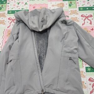 The North Face Light Gray Hooded Jacket